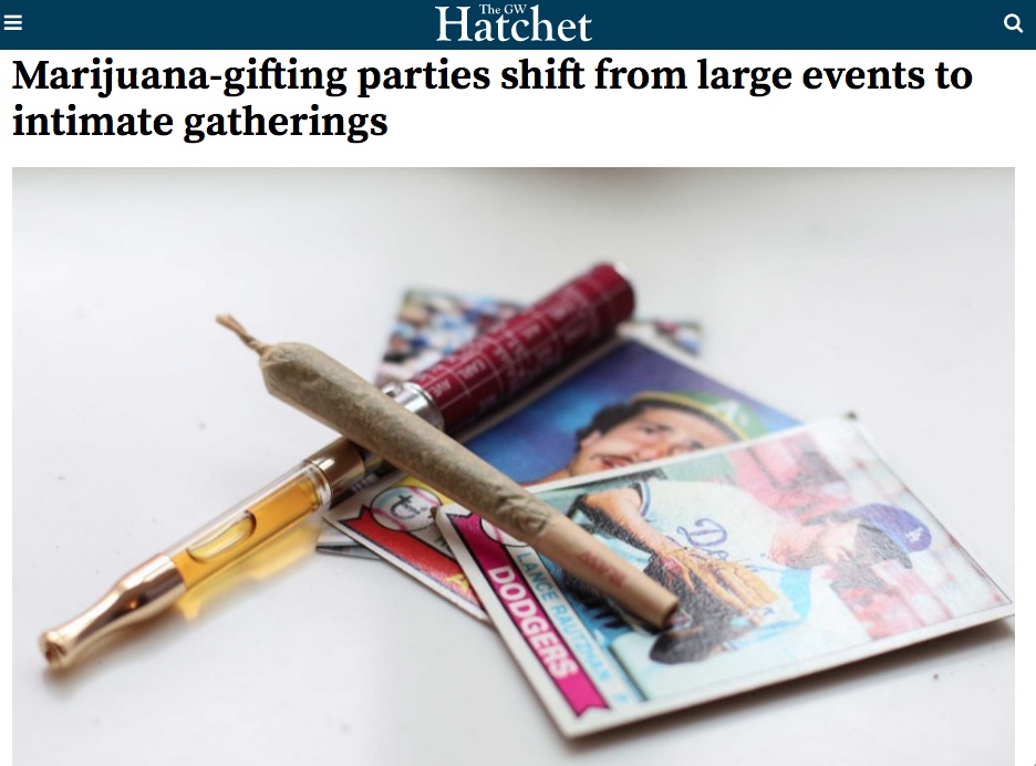 GW Hatchet: Marijuana-gifting parties shift from large events to intimate gatherings